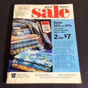 1976 Sears great winter sale catalogue mail out ephemera advertising vintage 70s